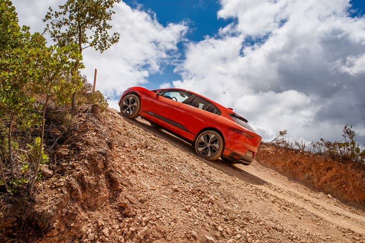 The I-Pace didn't wince once in steep ascents.